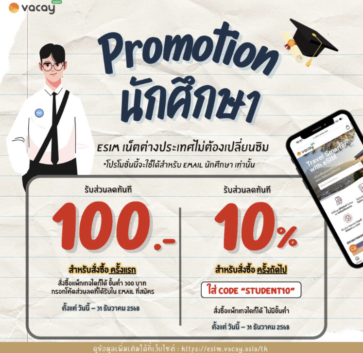 International eSim promotion for students