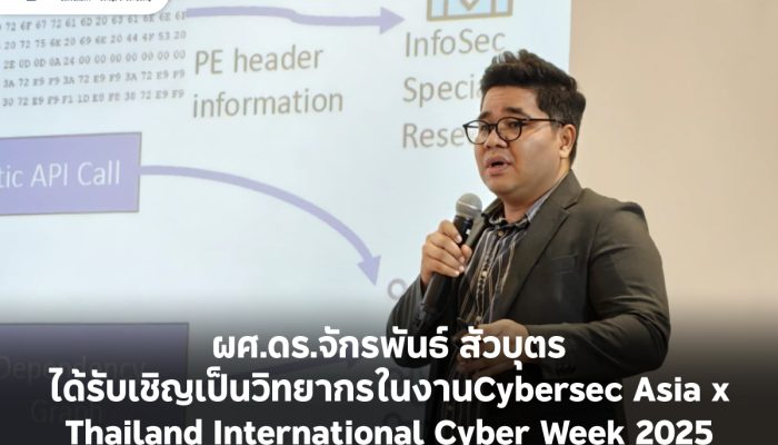 Asst. Prof. Dr. Jakapan Suaboot Invited as Speaker at Cybersec Asia x Thailand International Cyber Week 2025