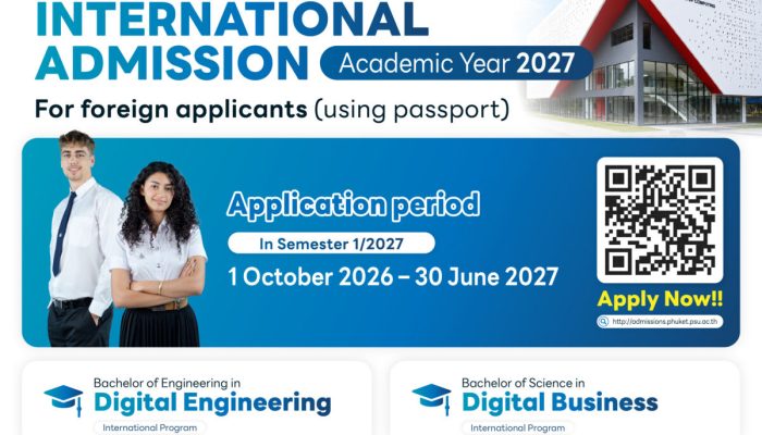Phuket International Admission for Academic Year 2027